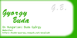 gyorgy buda business card