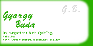gyorgy buda business card